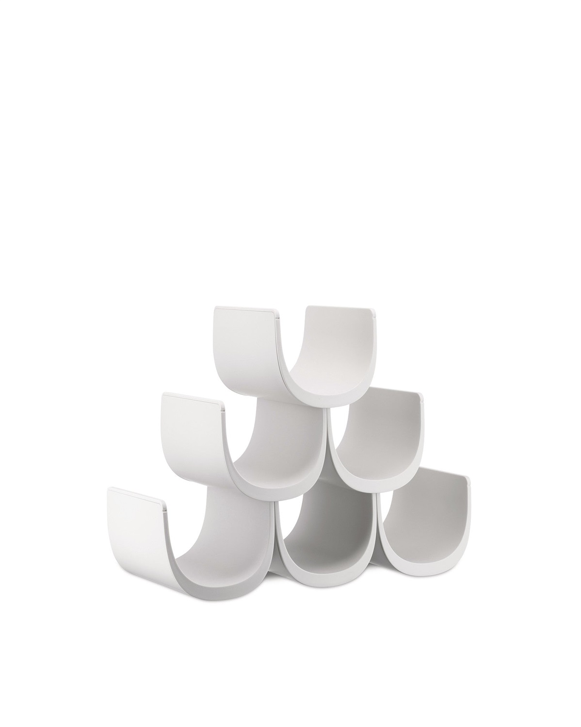 Alessi Noè GIA13 - Portabottiglie Modulare Componibile in Resina Termoplastica Bianco, Design di Giulio Iacchetti, Capacità Fino a Sei Bottiglie