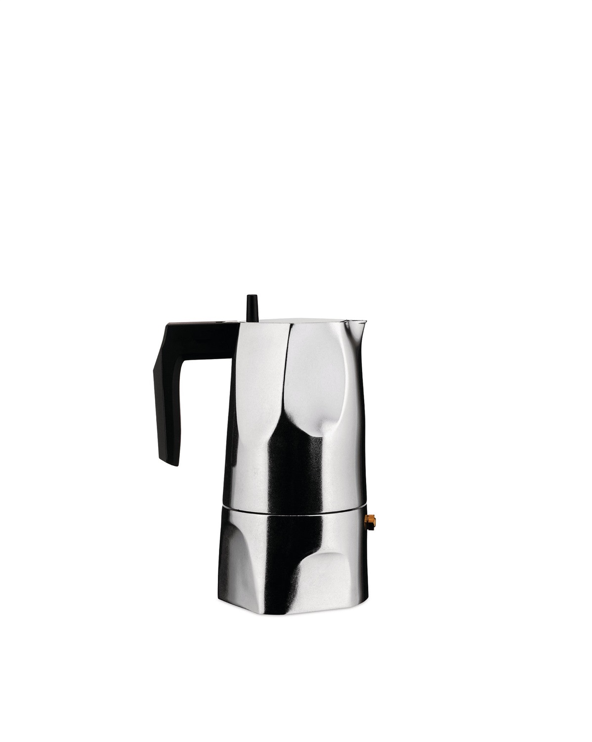 Alessi Ossidiana MT18/6 - Caffettiera per Espresso Moka in Fusione d'Alluminio, 6 Tazze, Design di Mario Trimarchi