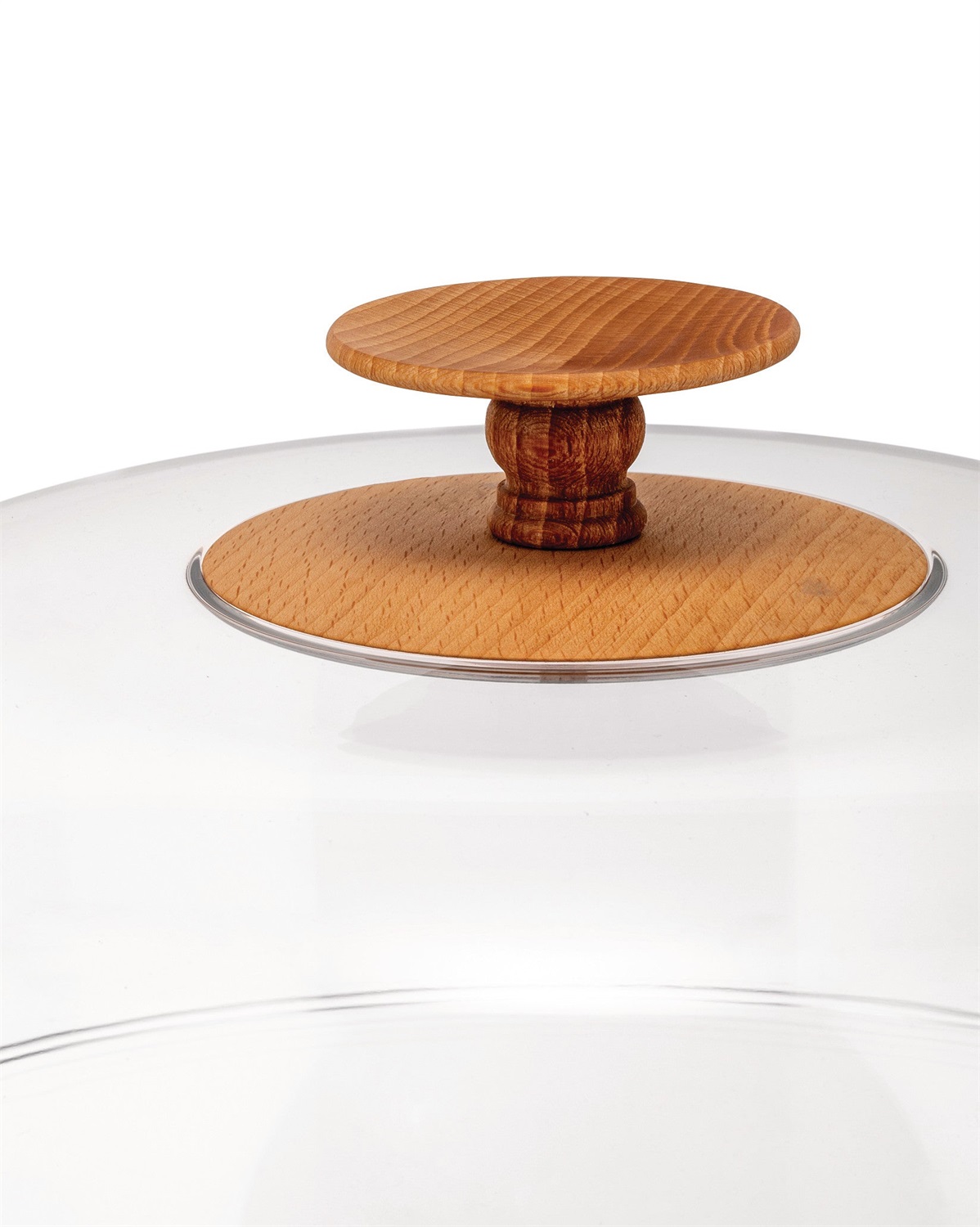 Alessi Campana Dressed in Wood - Coperchio in Legno di Faggio, Design di Marcel Wanders, Ø 32 cm