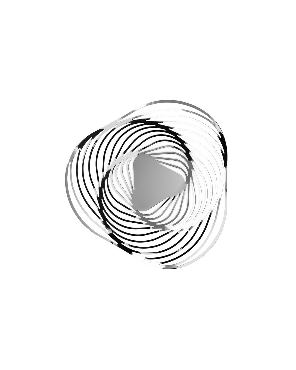 Alessi ACO02 Trinity Cestino in Acciaio Inossidabile - Design Elegante e Dinamico, Diametro 26 cm, Fabbricato in Italia