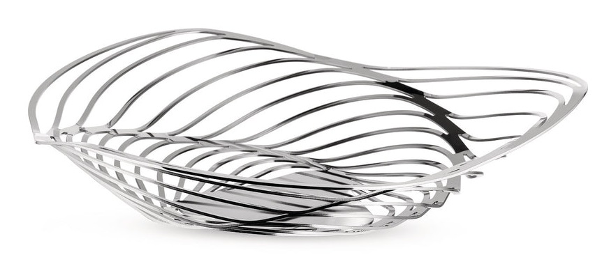 Alessi Trinity Fruttiera in Acciaio Inossidabile 18/10, Argento, Diametro 33 cm, Altezza 8 cm