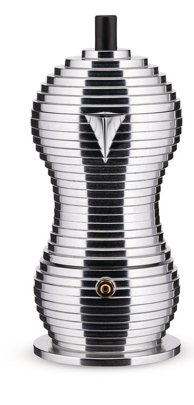 Alessi Pulcina Caffettiera Espresso 3 Tazze in Fusione di Alluminio Rosso - Design di Michele De Lucchi