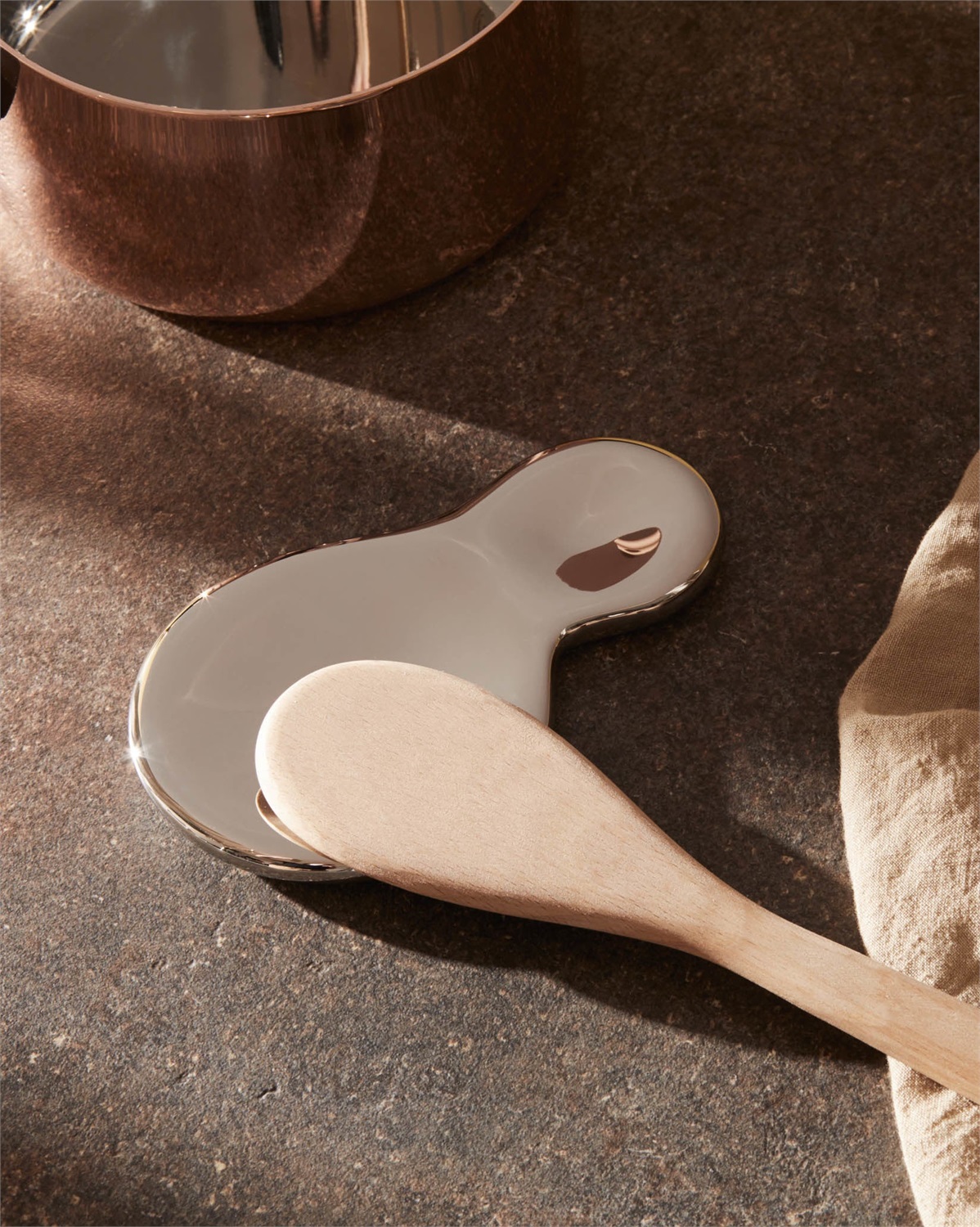 Alessi T-1000 Appoggiacucchiaio in Acciaio Inossidabile 18/10 - Design di Valerio Sommella