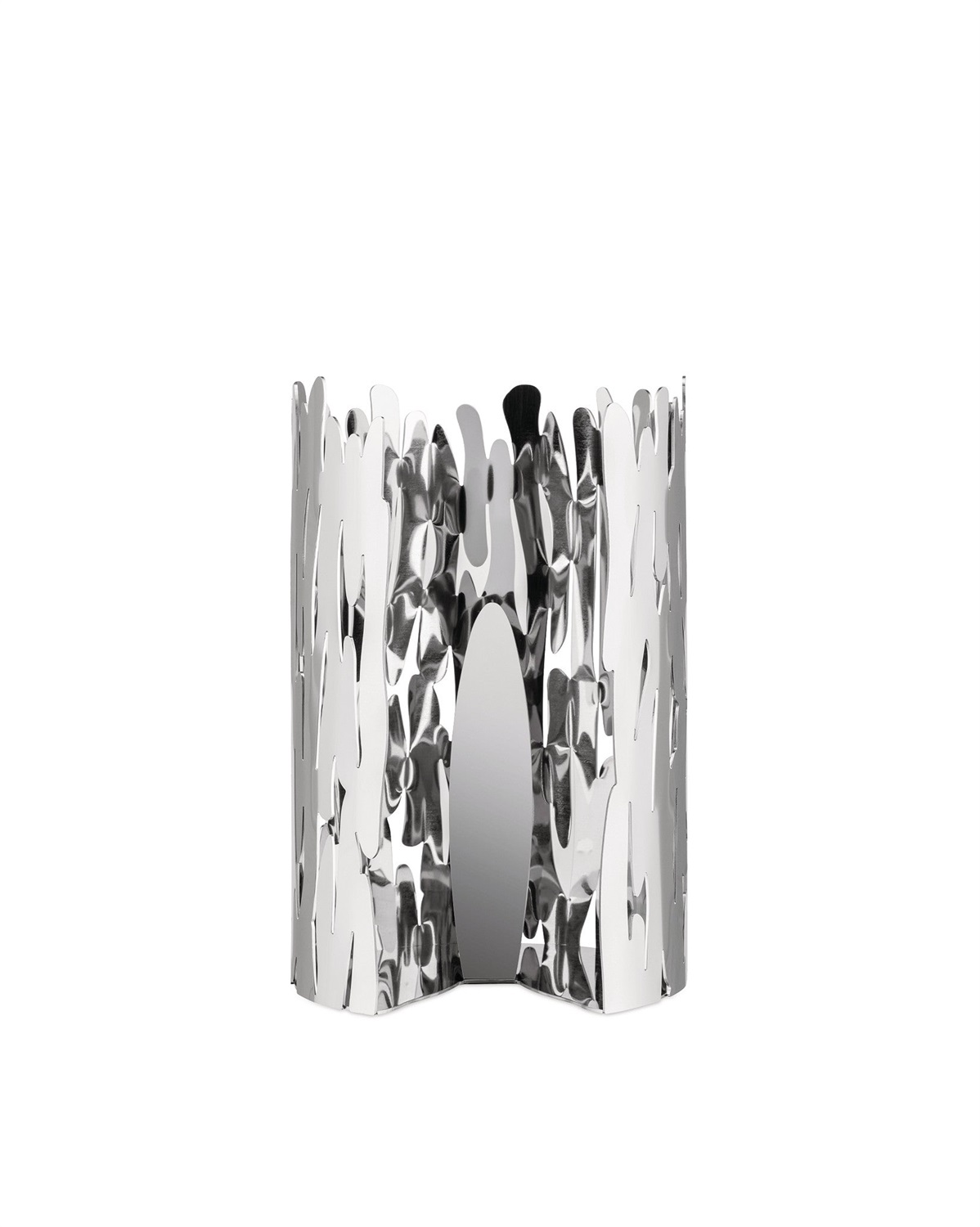 Alessi Barkroll BM04 - Portarotolo da Cucina in Acciaio Inossidabile 18/10, Design Ispirato alla Corteccia di Albero, Diametro 15.5 cm
