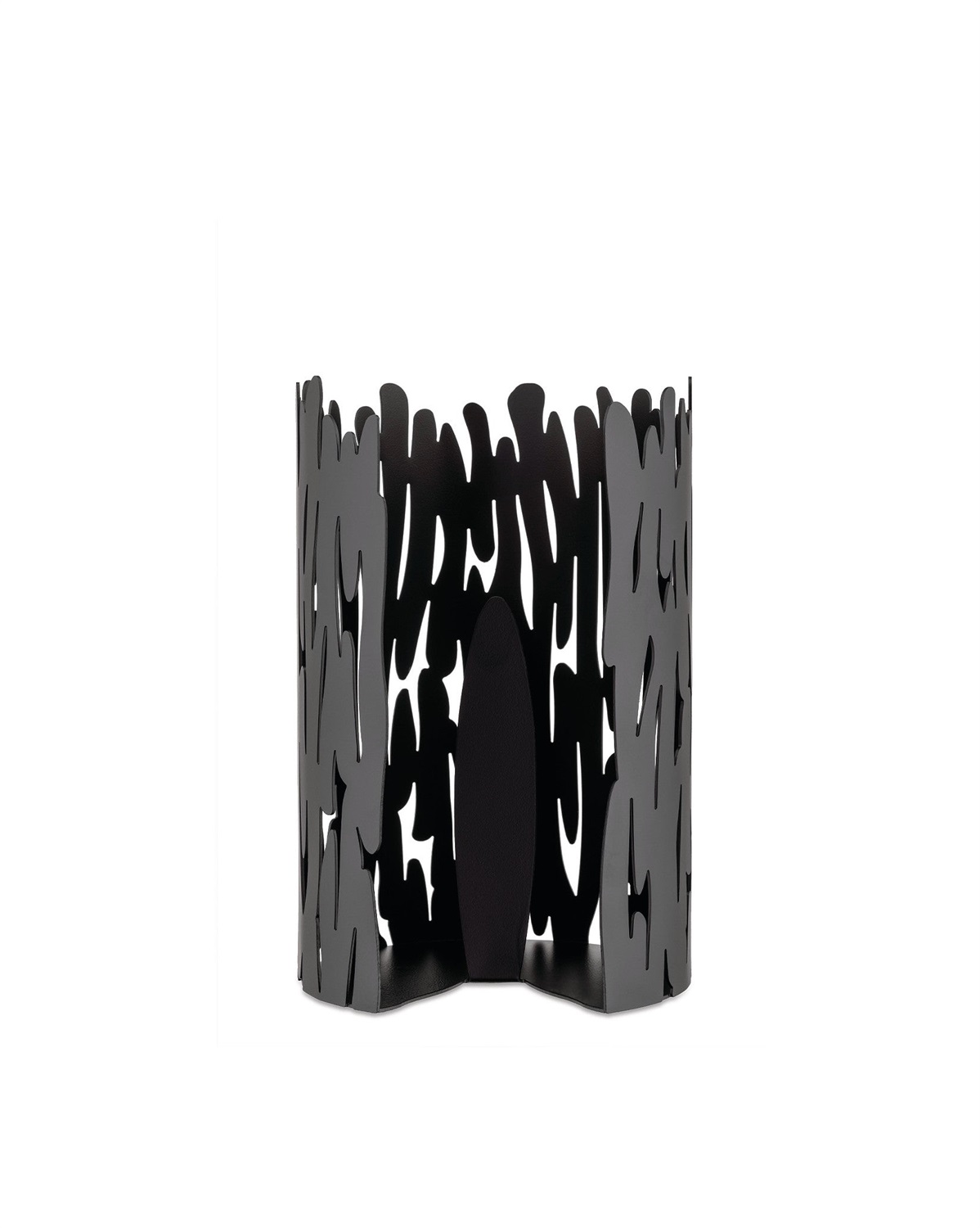 Alessi Barkroll BM04 Portarotolo da Cucina in Acciaio Inossidabile 18/10 con Resina Epossidica, Nero - Design Ispirato alla Corteccia di Albero