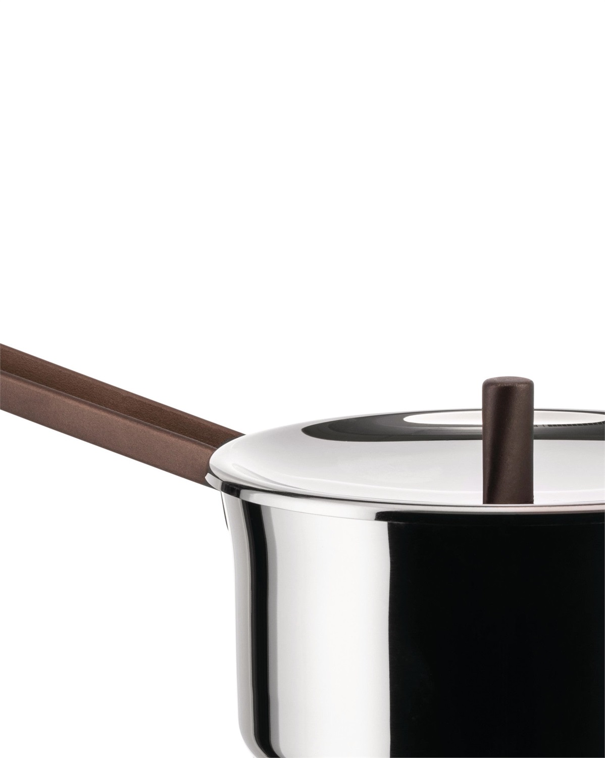 Alessi Edo PU105/16 - Casseruola a Manico Lungo in Acciaio Inox con Rivestimento in PVD, Diametro 16 cm