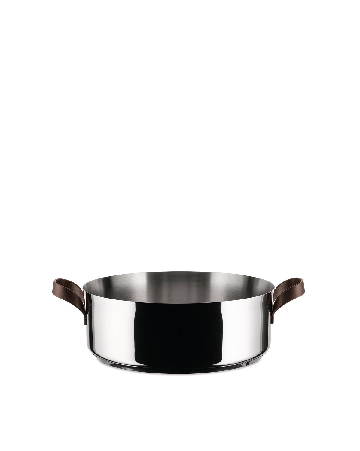Alessi Casseruola Bassa Edo con Due Manici in Acciaio Inossidabile Marrone Ø 24 cm