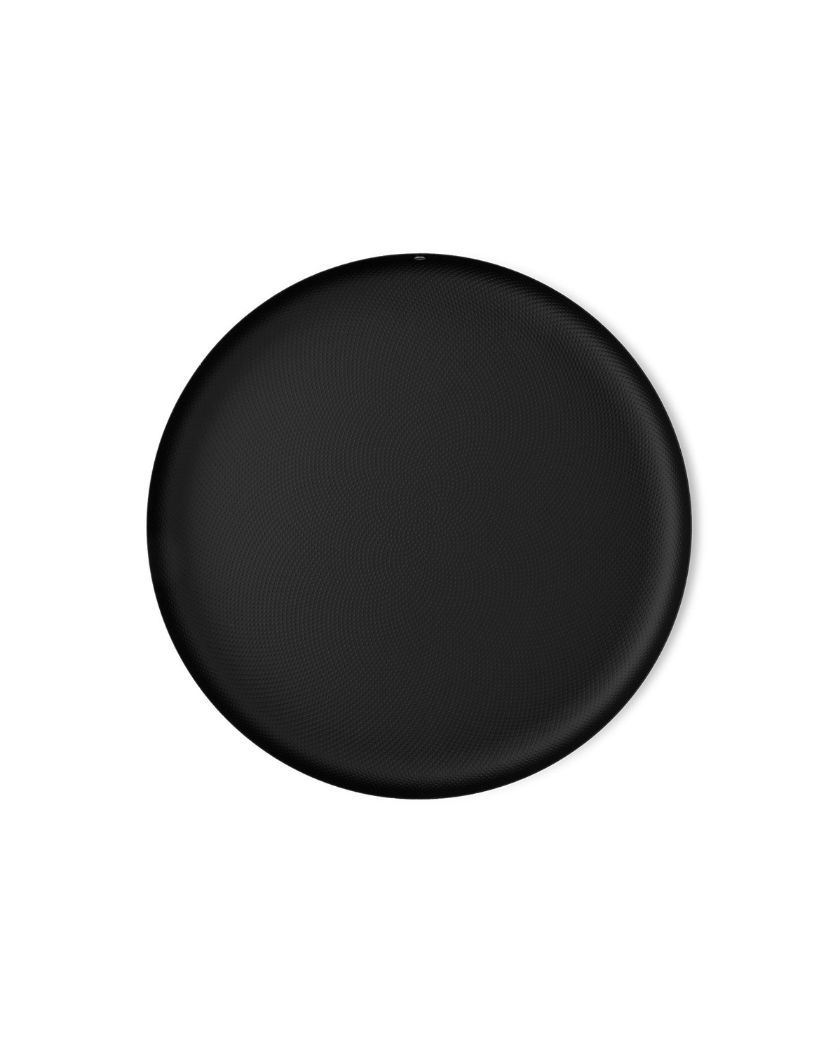 Alessi JM14/35 BT - Vassoio Rotondo di Design in Acciaio Colorato con Resina Epossidica e Decoro a Rilievo, Nero, 35 cm