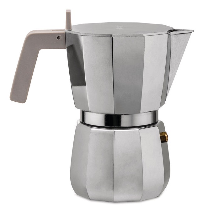 Alessi Caffettiera Espresso Moka 3 Tazze in Alluminio - Design David Chipperfield