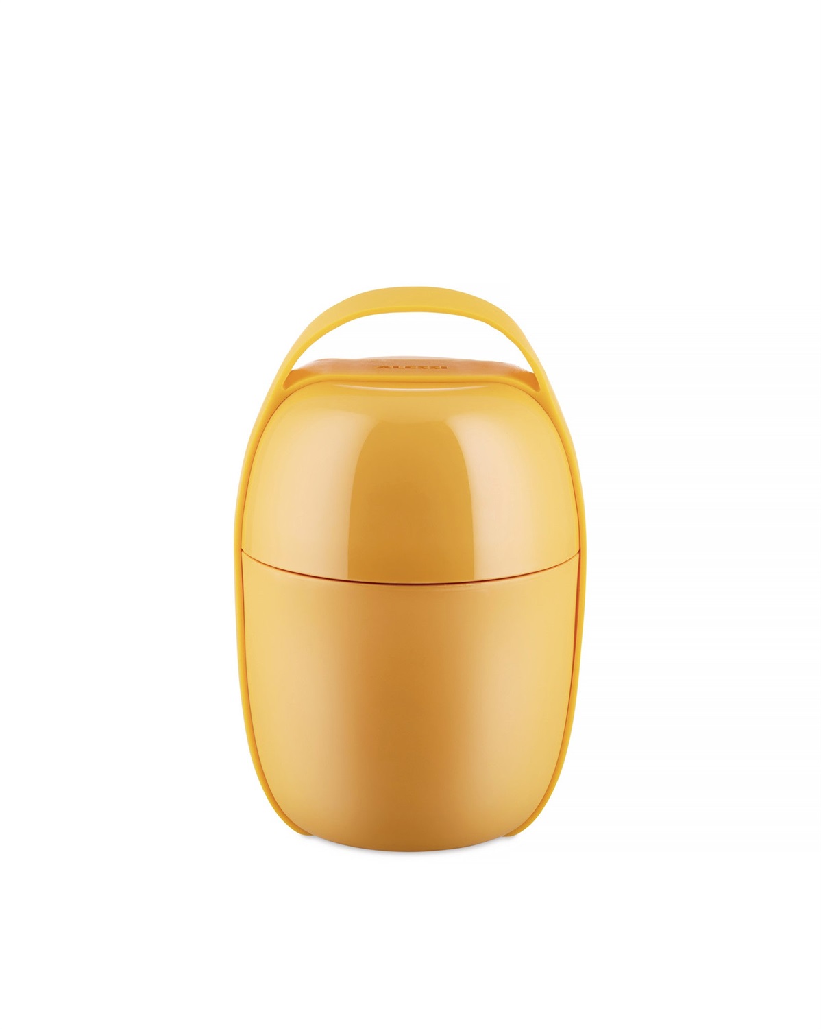 Alessi Food à Porter Lunch Box Giallo - Contenitore per Pranzo in Resina Termoplastica, Capacità 50 cl, Design di Sakura Adachi