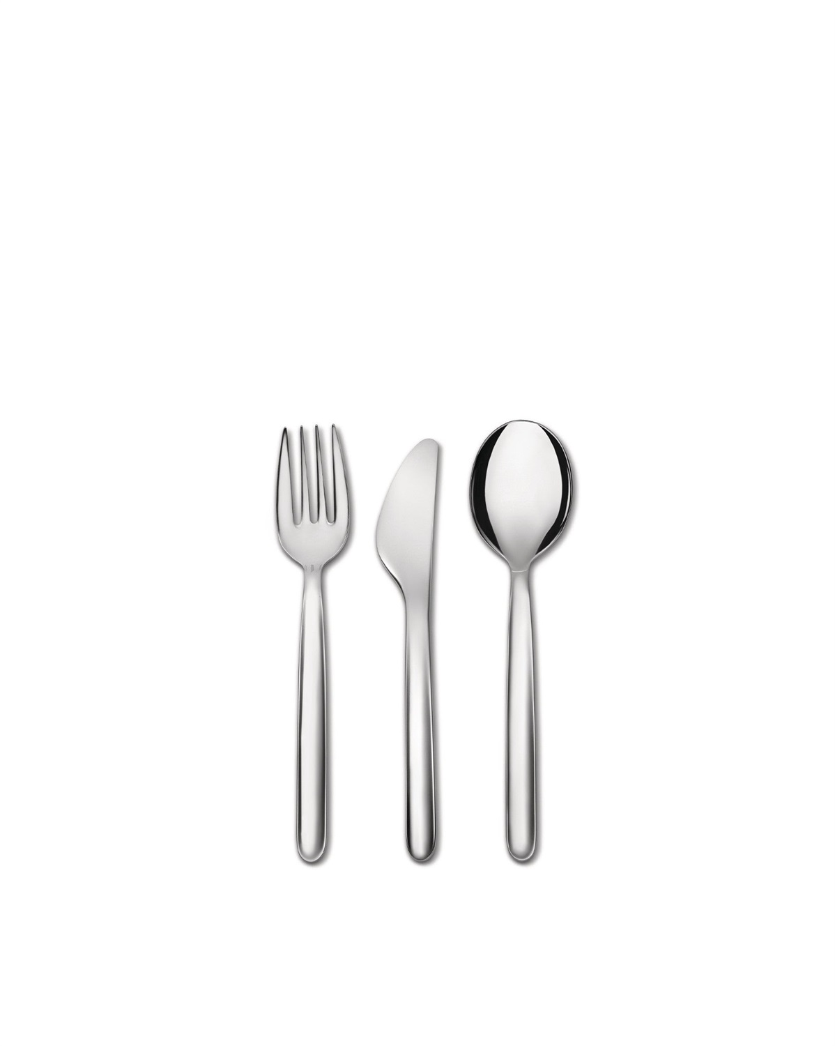 Alessi Set di Posate da Viaggio in Acciaio Inossidabile 18/10 - Design Sakura Adachi, Completo di Cucchiaio, Forchetta, Coltello e Custodia