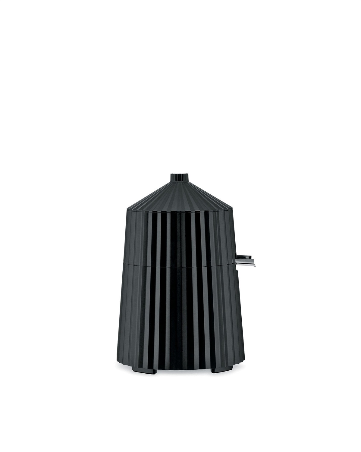 Alessi Spremiagrumi Elettrico Plissé Nero - Design di Michele De Lucchi, Resina Termoplastica, Ø 18,5 x H 28 cm