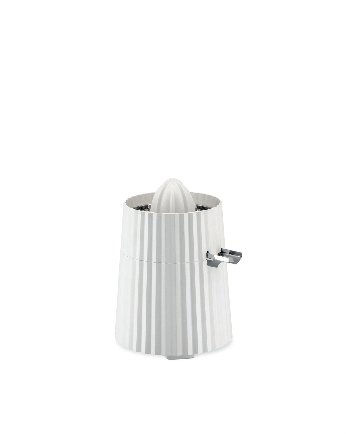 Alessi MDL07 W Spremiagrumi Elettrico Plissé Bianco in Resina Termoplastica, 80 W, Spina Europea