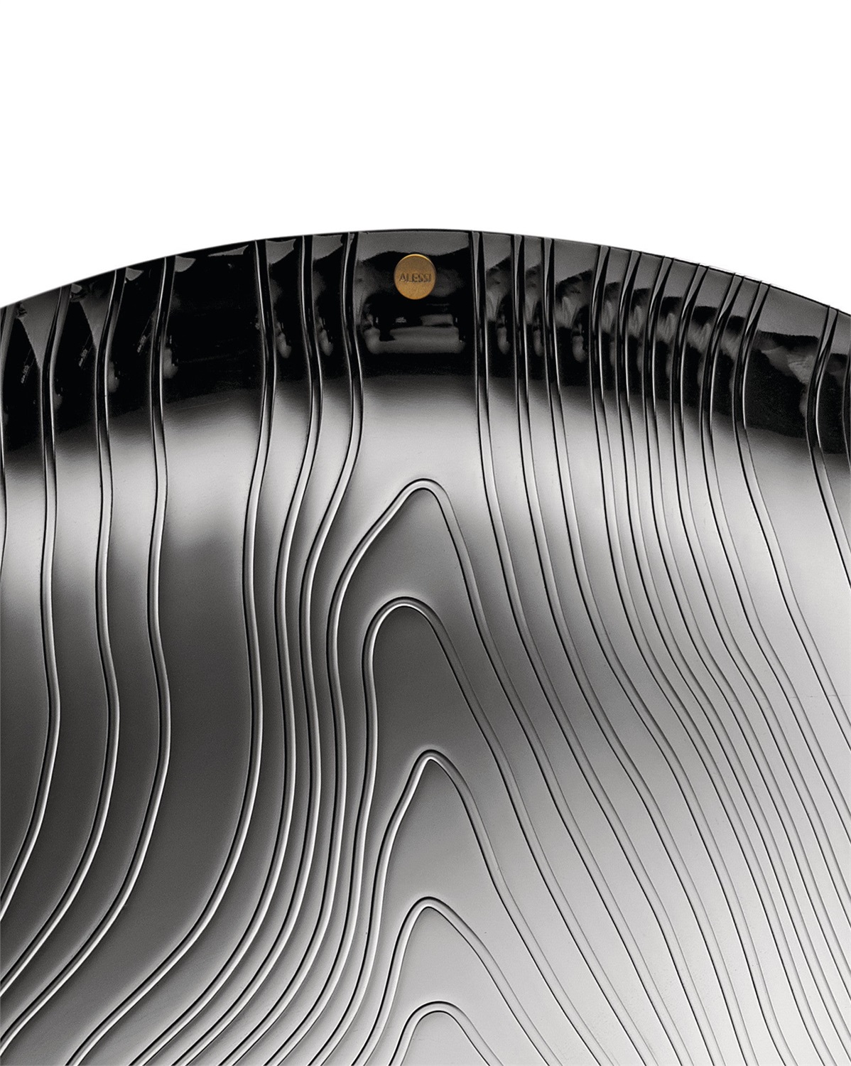 Alessi Veneer PU07 Vassoio da Portata in Acciaio Inossidabile 18/10 con Decoro in Rilievo - Design di Patricia Urquiola