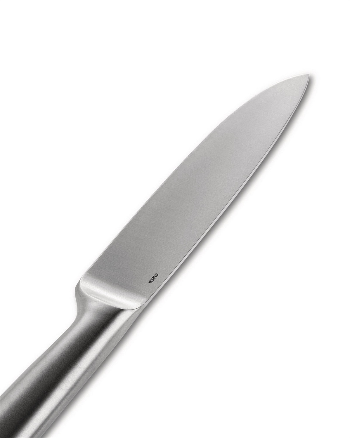 Alessi SG504 Mami Coltello da Cucina in Acciaio Forgiato Aisi 420 Satinato - Design di Stefano Giovannoni, L 35 cm, Lavaggio a Mano