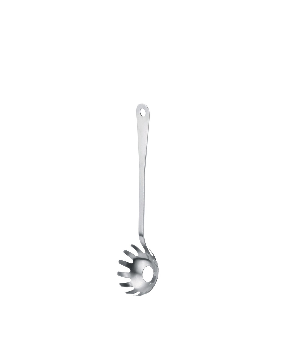 Alessi AJM19/57 L Mestolo per Spaghetti di Design in Acciaio Lucido - Lunghezza 28,7 cm - Designer Jasper Morrison