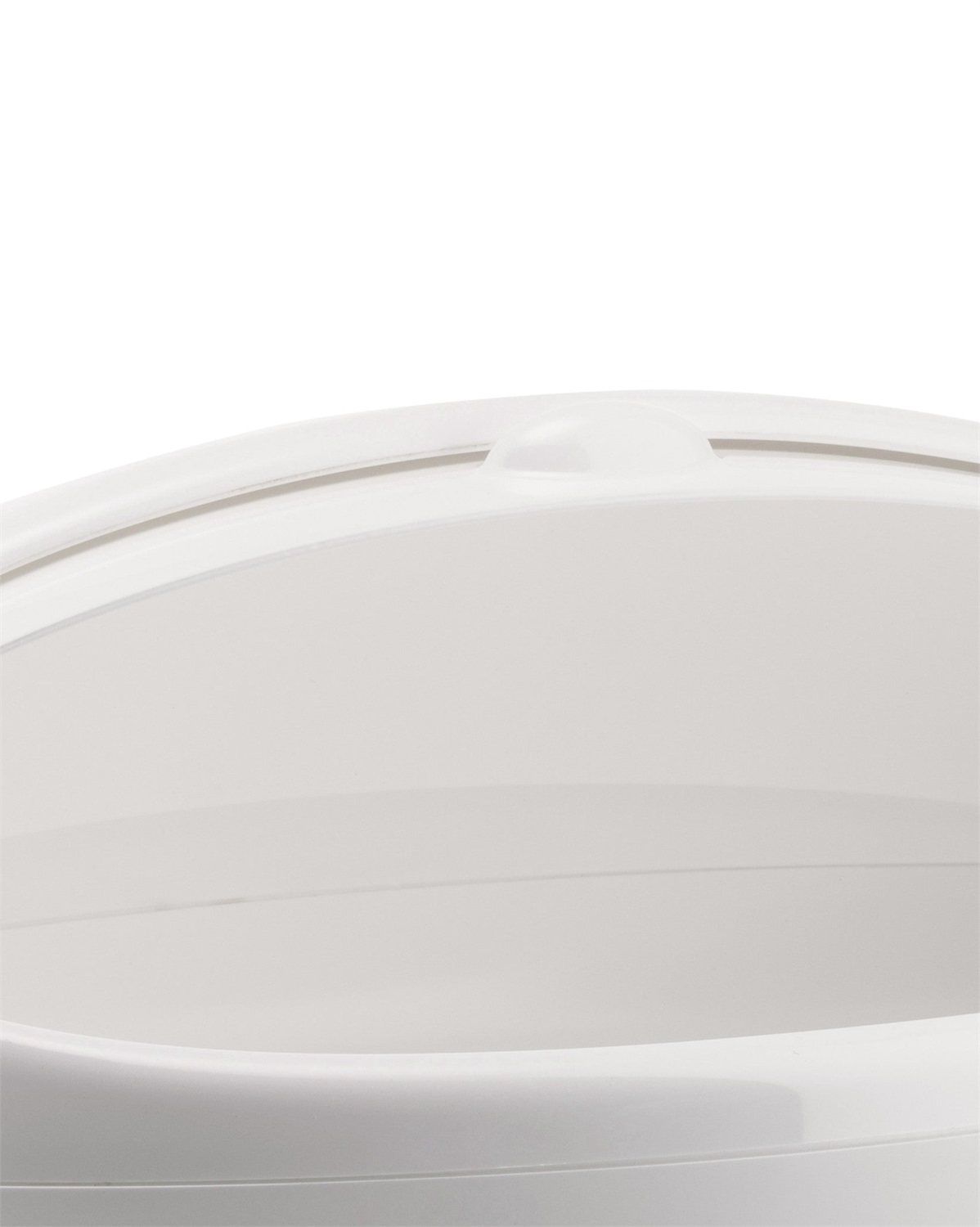 Alessi Gnam ASG22 W - Porta Pane di Design con Sportello a Scomparsa in Resina Termoplastica, Bianco, Dimensioni 46x30x16 cm