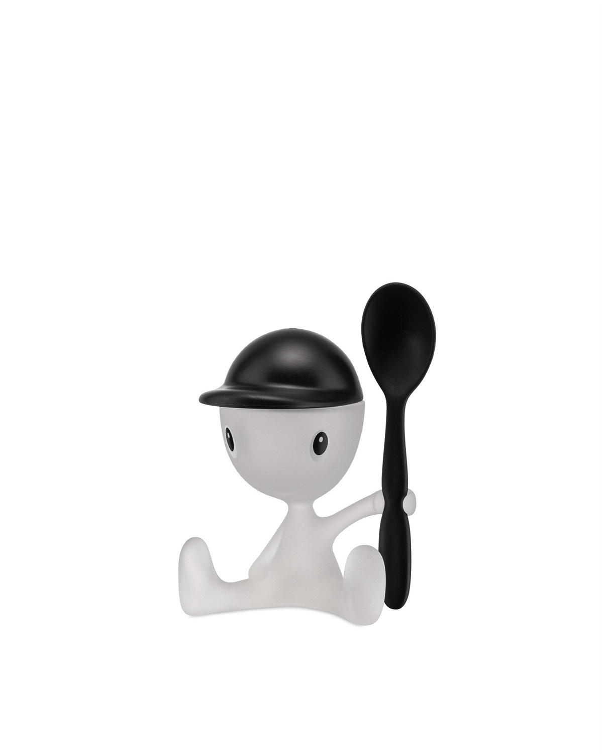 Alessi ASG23 AZ Cico Portauovo Azzurro con Spargisale e Cucchiaino - Design di Stefano Giovannoni