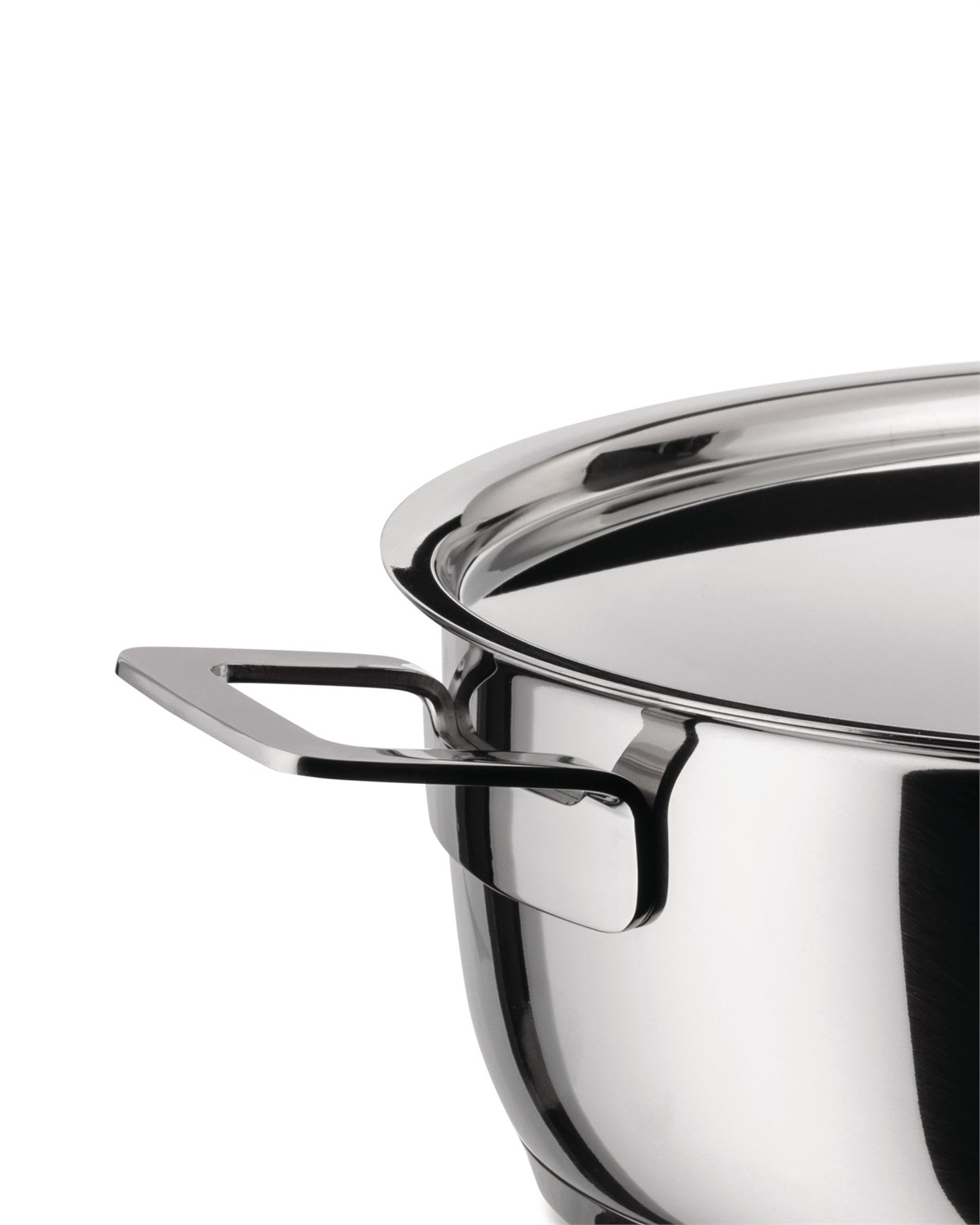 Alessi Casseruola Bassa 2 Manici Pots&Pans AJM102, Acciaio Inossidabile 24 cm, Capacità 340 cl