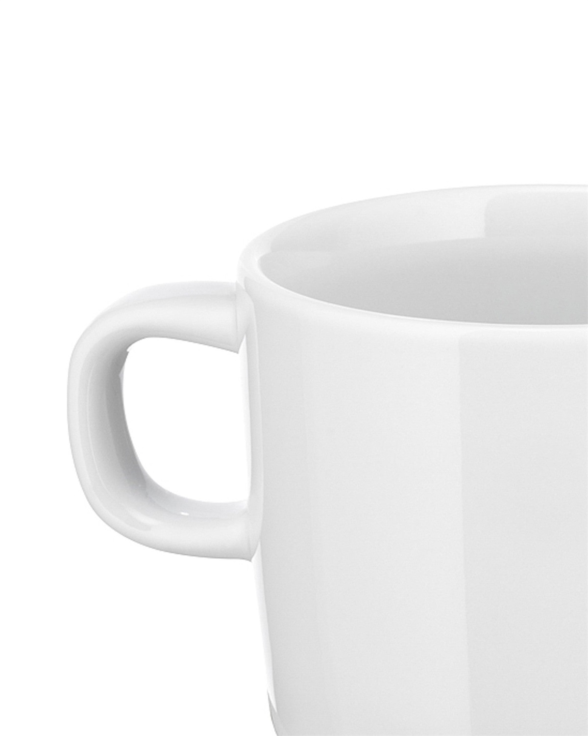 Alessi AJM28/78 Tazza da tè PlateBowlCup in Porcellana Bianca - Design Jasper Morrison - Set da 4