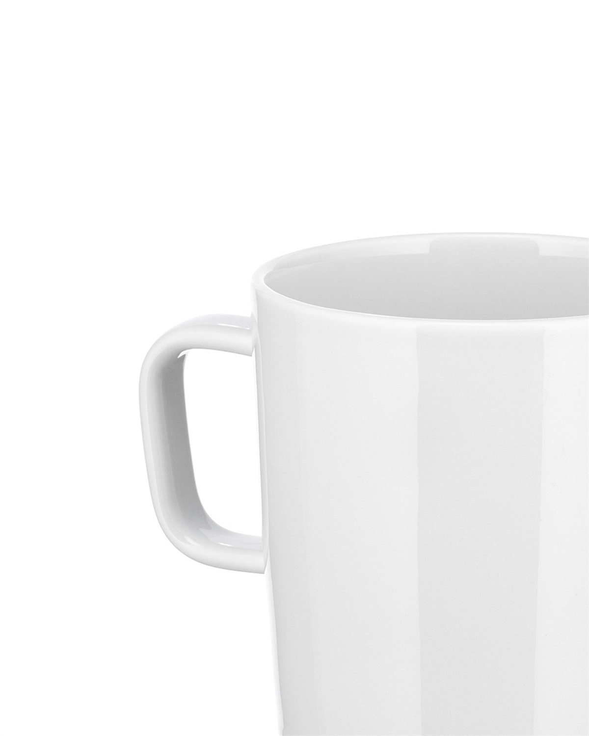 Alessi A di Alessi AJM28/89 - Set da 4 Mug in Porcellana Bianca - Designer Jasper Morrison, Diametro 8 cm, Capacità 30 cl