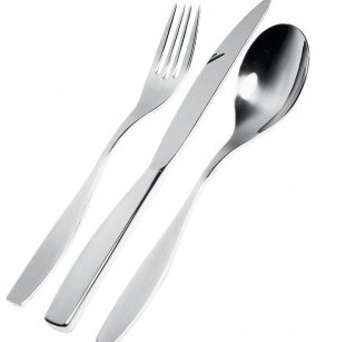 Alessi Servizio di Posate Duna in Acciaio Inossidabile - Design di Marco Zanuso, 24 Pezzi