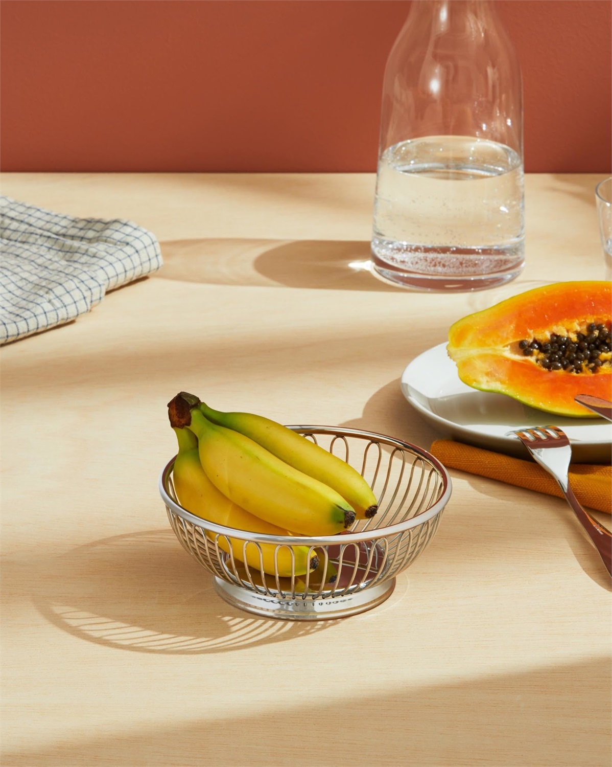 Alessi 826/15 - Cestino Centrotavola a Filo di Design in Acciaio Inossidabile 18/10, Lucido, Diametro 15 cm