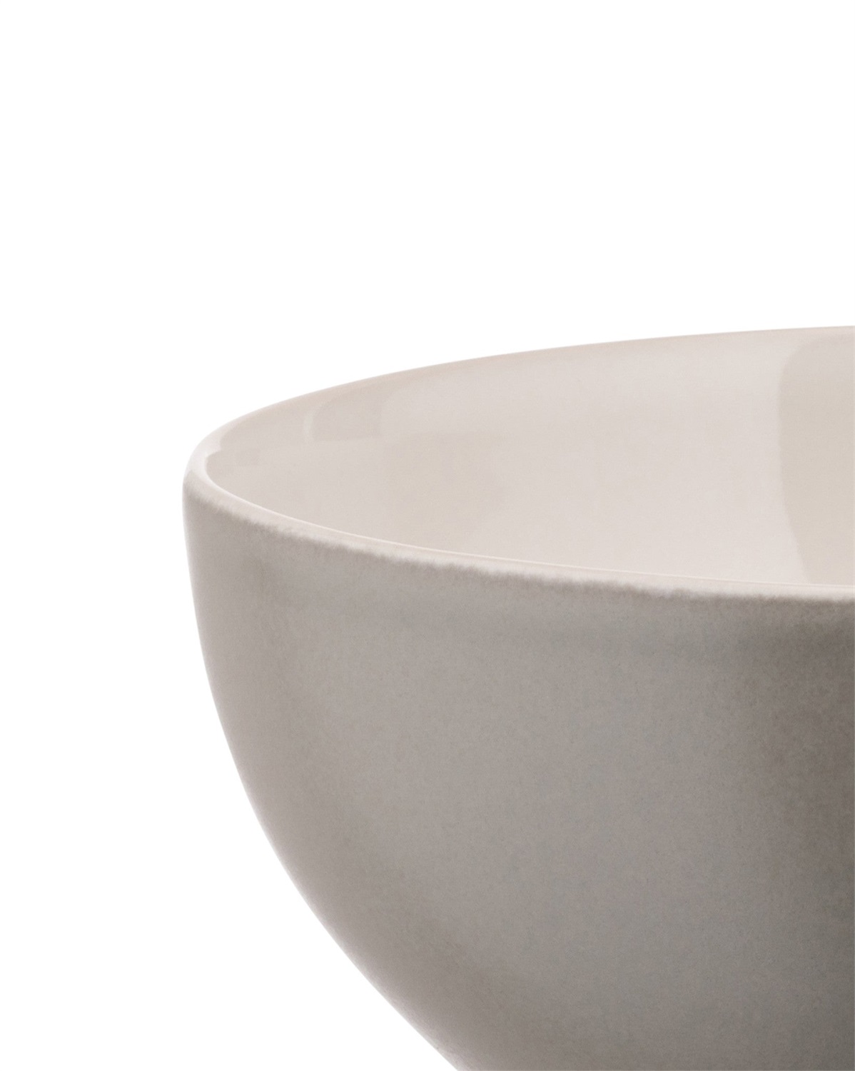 Alessi DC03/54 LG Ciotola Piccola in Ceramica Stoneware Grigio - Set da 4, Designer David Chipperfield, Diametro 15 cm, Capienza 60 cl