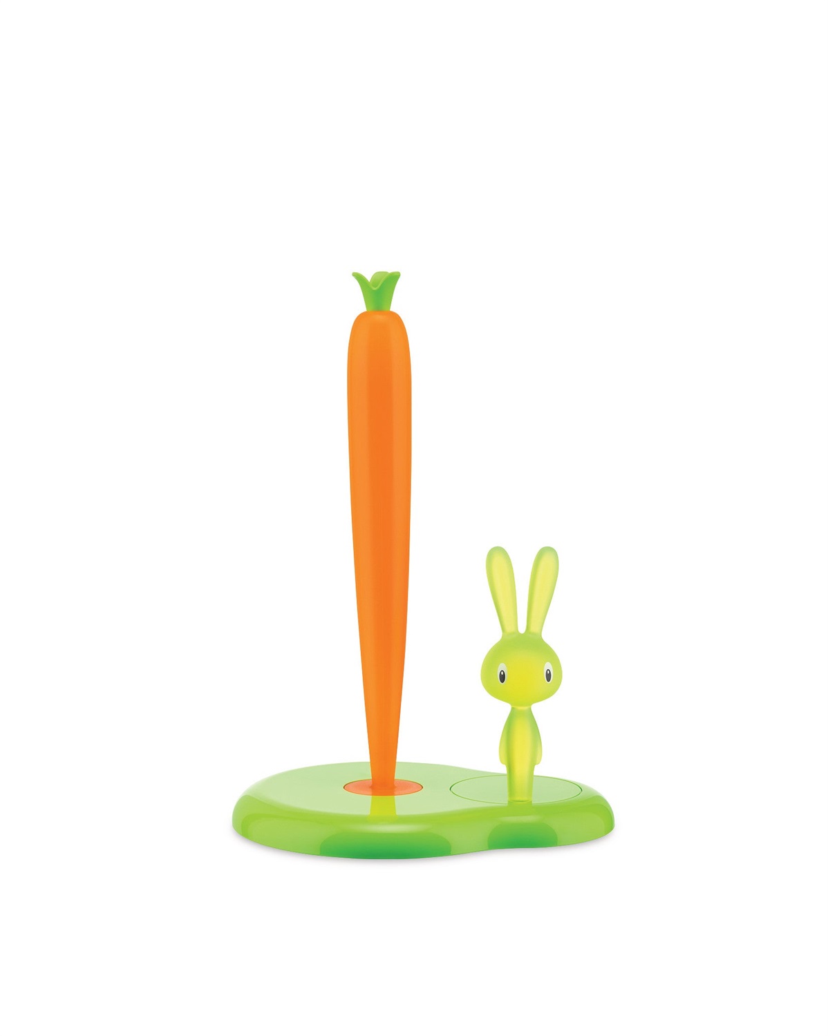 Alessi ASG42/H W Bunny & Carrot Portarotolo da Cucina in Resina Termoplastica Bianco - Design di Stefano Giovannoni