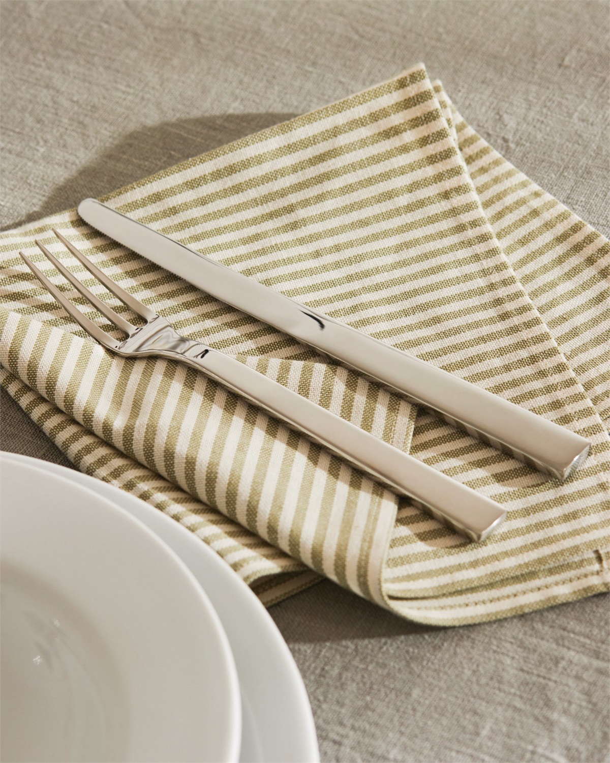 Alessi DC05/2 Santiago Forchetta da Tavola in Acciaio Inossidabile 18/10 Lucido, Set da 6, Designer David Chipperfield, Lunghezza 19 cm