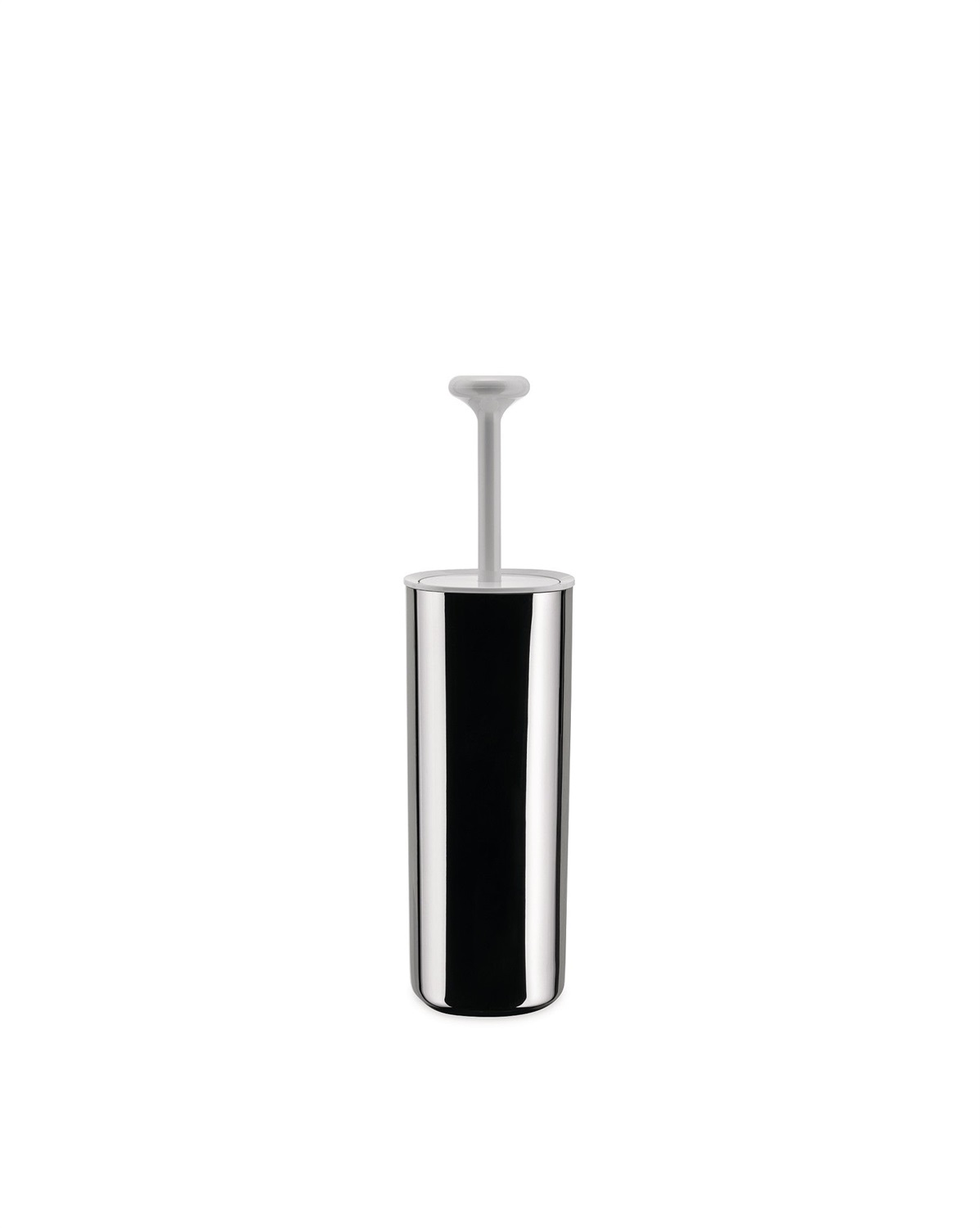 Alessi PL08 W Birillo Scopino da Bagno in PMMA e Acciaio Inossidabile 18/10 Lucido, Bianco - Design Piero Lissoni, Altezza 42 cm