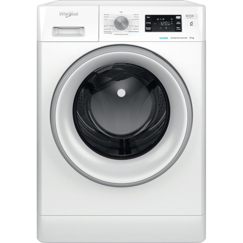 Whirlpool FFB 846 SV IT Lavatrice 8 kg Carica Frontale 1400 Giri/min Classe A con Tecnologia 6° SENSO e Motore Inverter