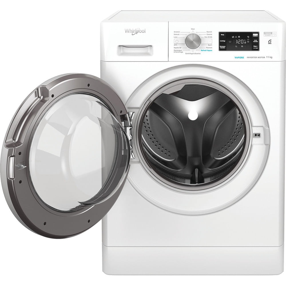 Whirlpool Lavatrice a libera installazione FFB 1148 BSV IT - 11 kg, Classe A, 1400 giri/min, Caricamento frontale, Bianco, Tecnologia 6° SENSO