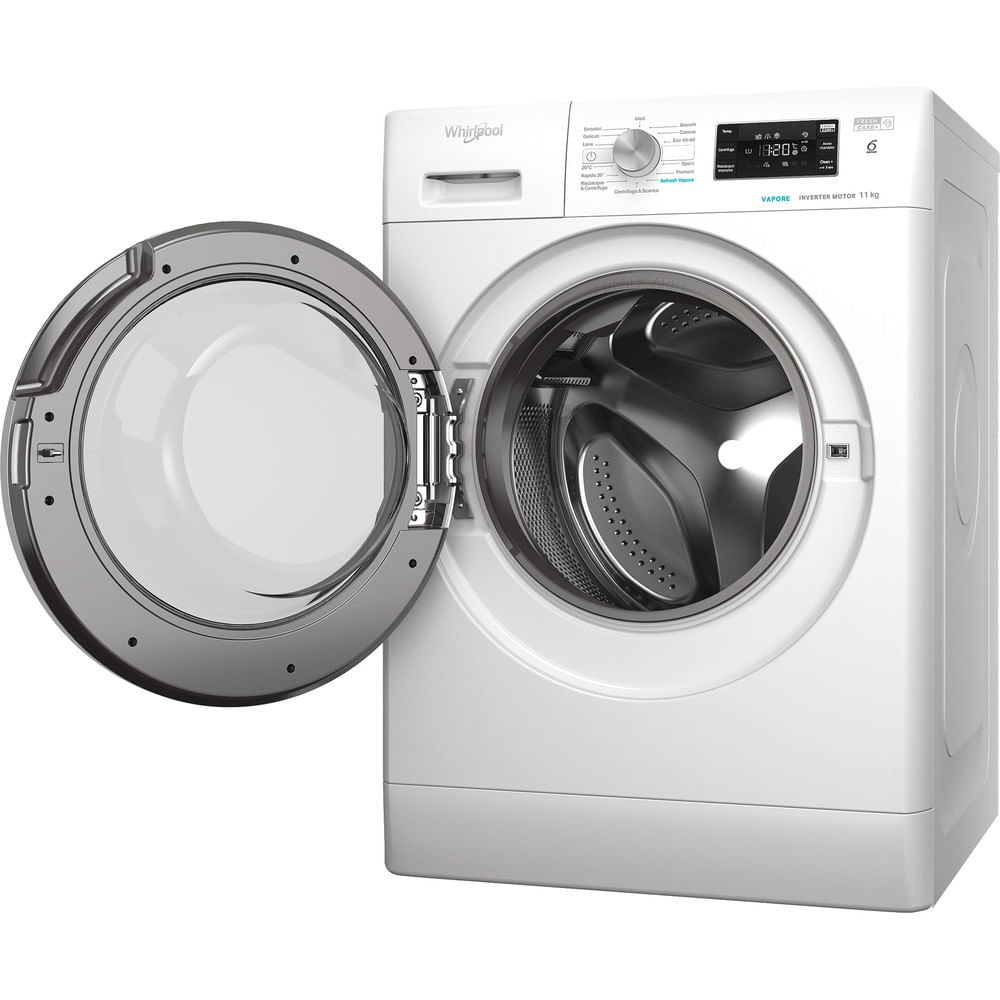 Whirlpool Lavatrice a libera installazione FFB 1148 BSV IT - 11 kg, Classe A, 1400 giri/min, Caricamento frontale, Bianco, Tecnologia 6° SENSO