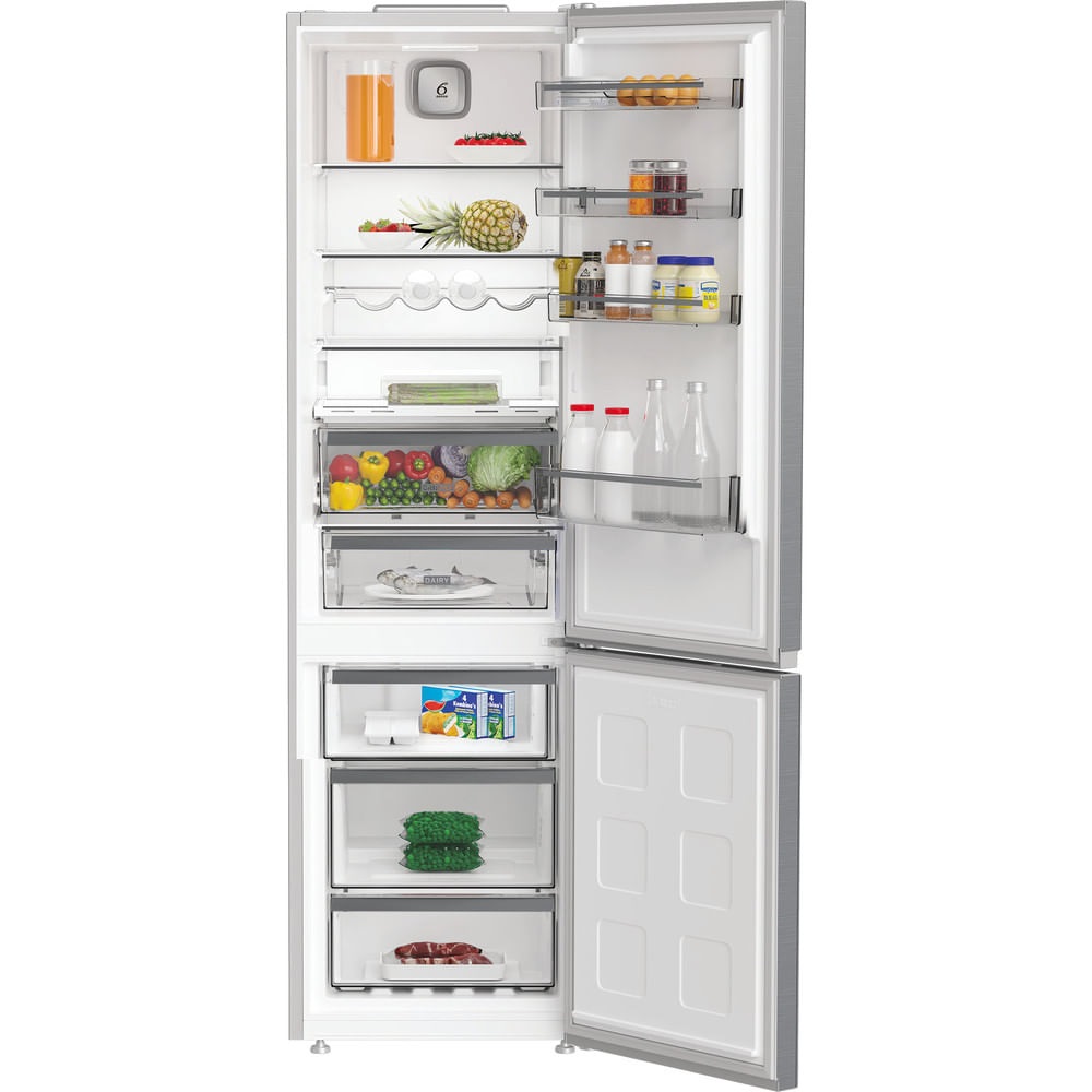 Whirlpool Frigorifero Combinato WHK 26403 XP6E1 - Capacità 355 Litri, Classe Energetica C, No Frost, Libera Installazione, Acciaio Inox