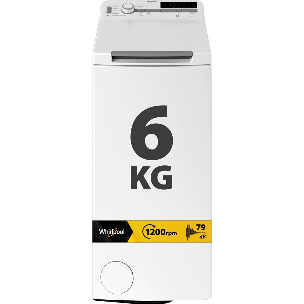 Whirlpool Lavatrice Carica dall'Alto 6 Kg Classe B Slim - TDLR 6251BS IT/1, 1200 Giri/min, 6° SENSO, FreshCare