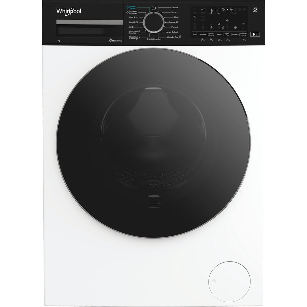 Whirlpool WAM 76WBC IT - Lavatrice a Caricamento Frontale, 7 kg, Classe A, 1400 Giri/min, Tecnologia 6° Senso
