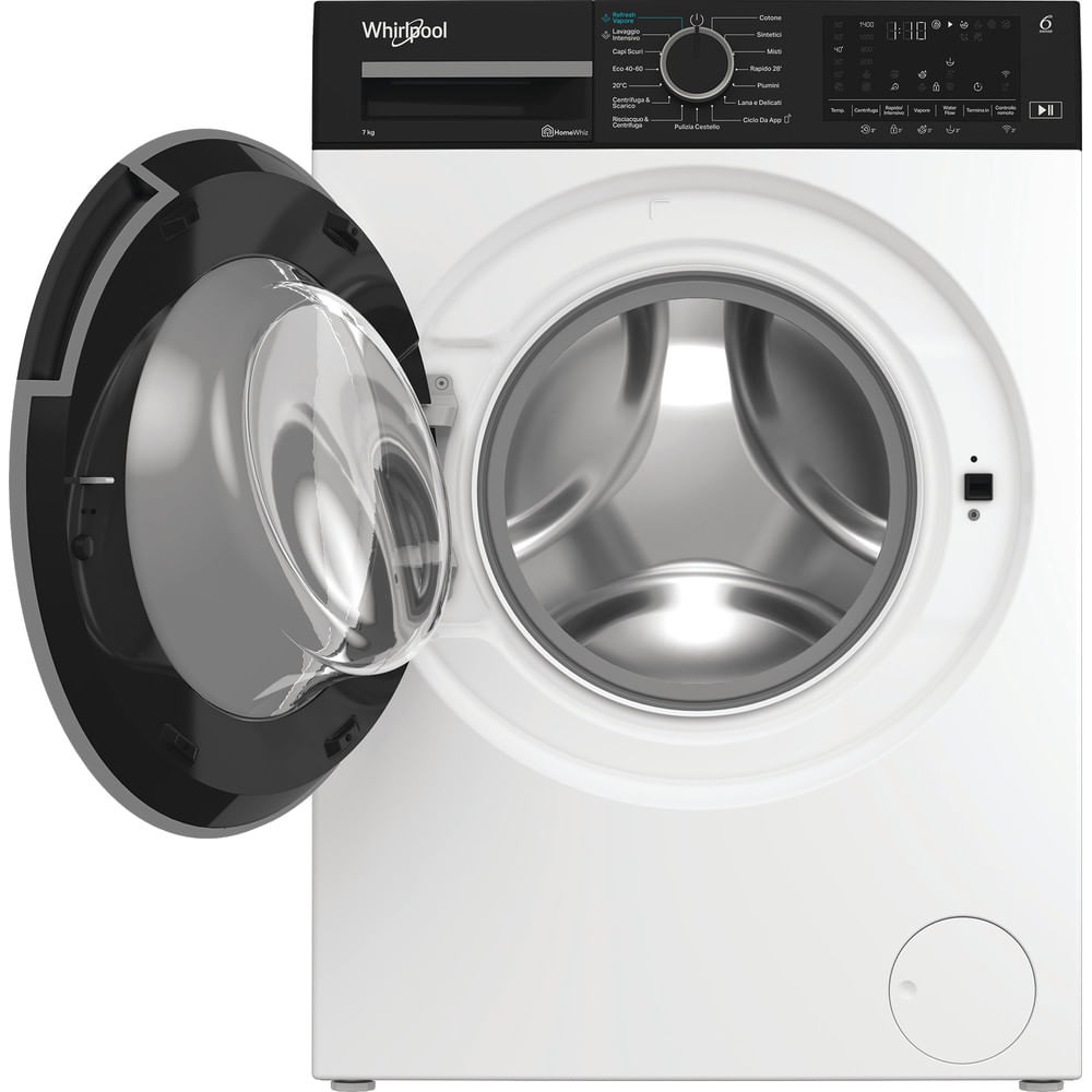 Whirlpool WAM 76WBC IT - Lavatrice a Caricamento Frontale, 7 kg, Classe A, 1400 Giri/min, Tecnologia 6° Senso