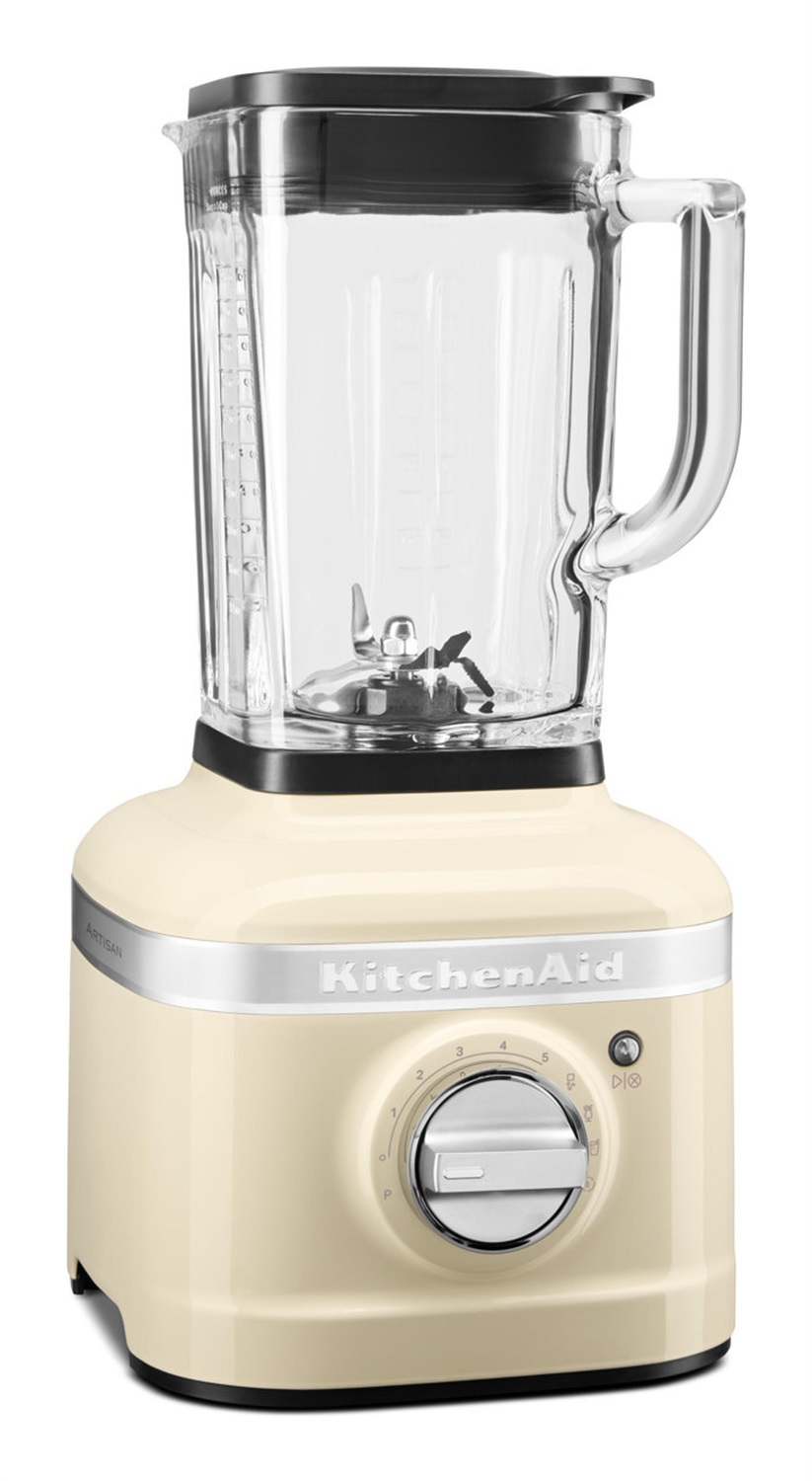 KitchenAid 5KSB4026EAC Frullatore da Tavolo 1,4 L 1200 W Crema con Caraffa in Vetro, 3 Programmi Preimpostati e 5 Velocità