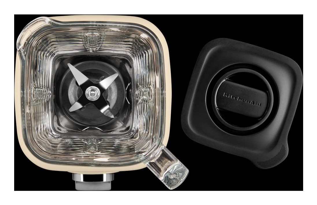 KitchenAid 5KSB4026EAC Frullatore da Tavolo 1,4 L 1200 W Crema con Caraffa in Vetro, 3 Programmi Preimpostati e 5 Velocità