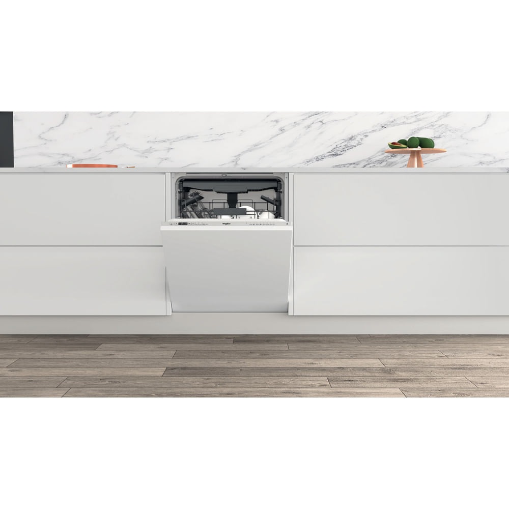 Whirlpool WIC3C33F Lavastoviglie a Scomparsa Totale 14 Coperti Classe Energetica D 8 Programmi 60 cm Argento e Bianco