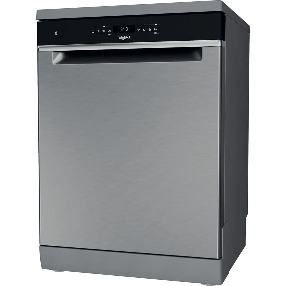 Whirlpool Lavastoviglie Inox 14 Coperti Libera Installazione 60 cm con Tecnologia 6° SENSO
