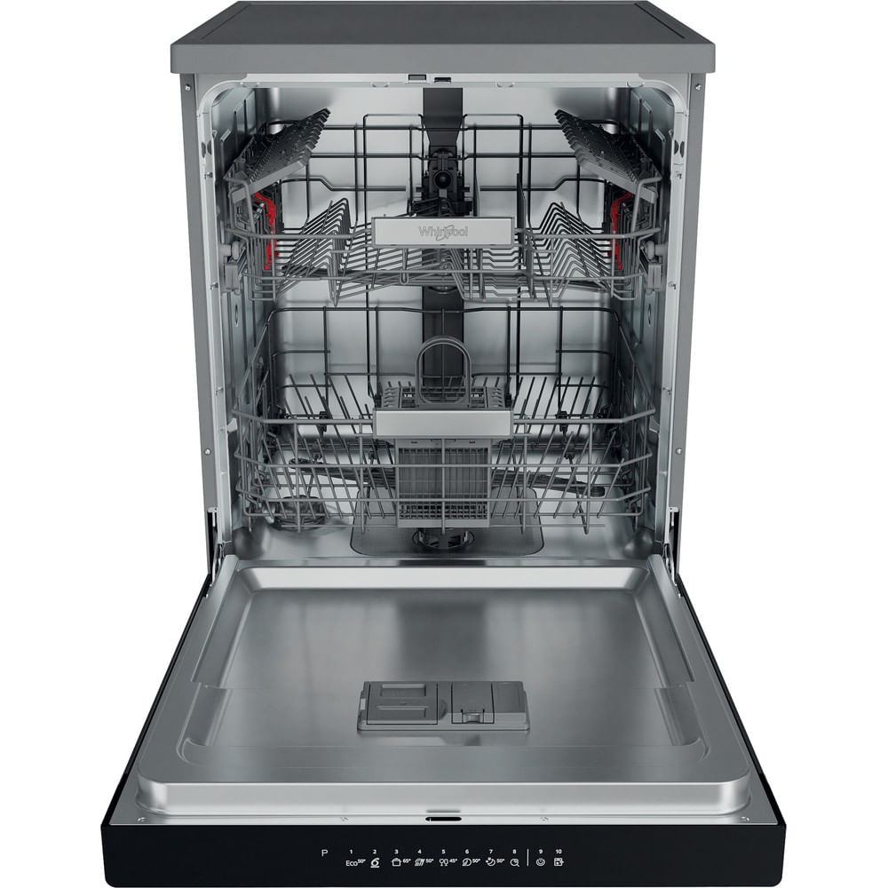 Whirlpool Lavastoviglie Inox 14 Coperti Libera Installazione 60 cm con Tecnologia 6° SENSO