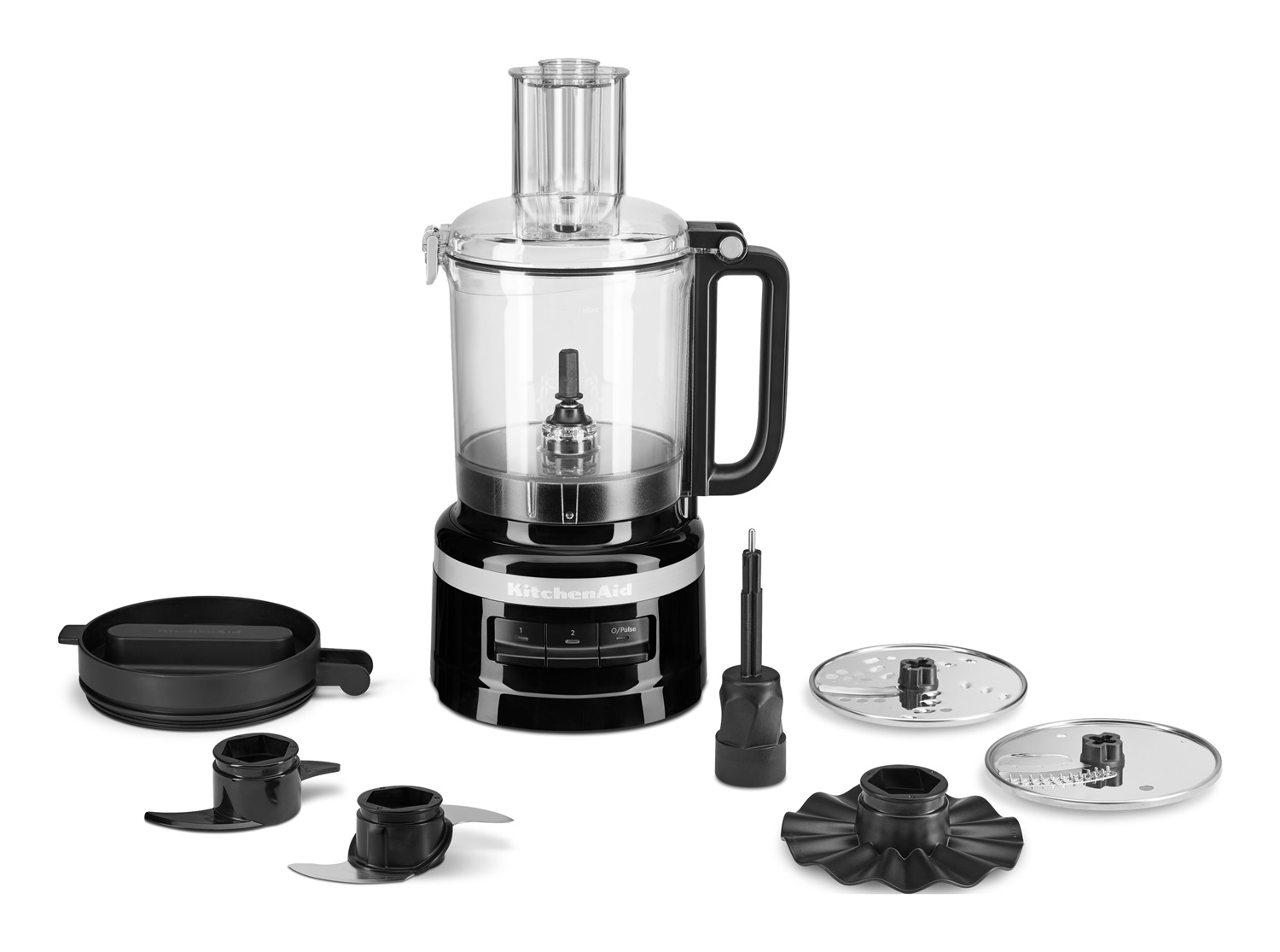 KitchenAid Robot da Cucina Multifunzionale 2,1L Nero - 240W, 3 Velocità, Funzioni Tritare, Affettare, Impastare