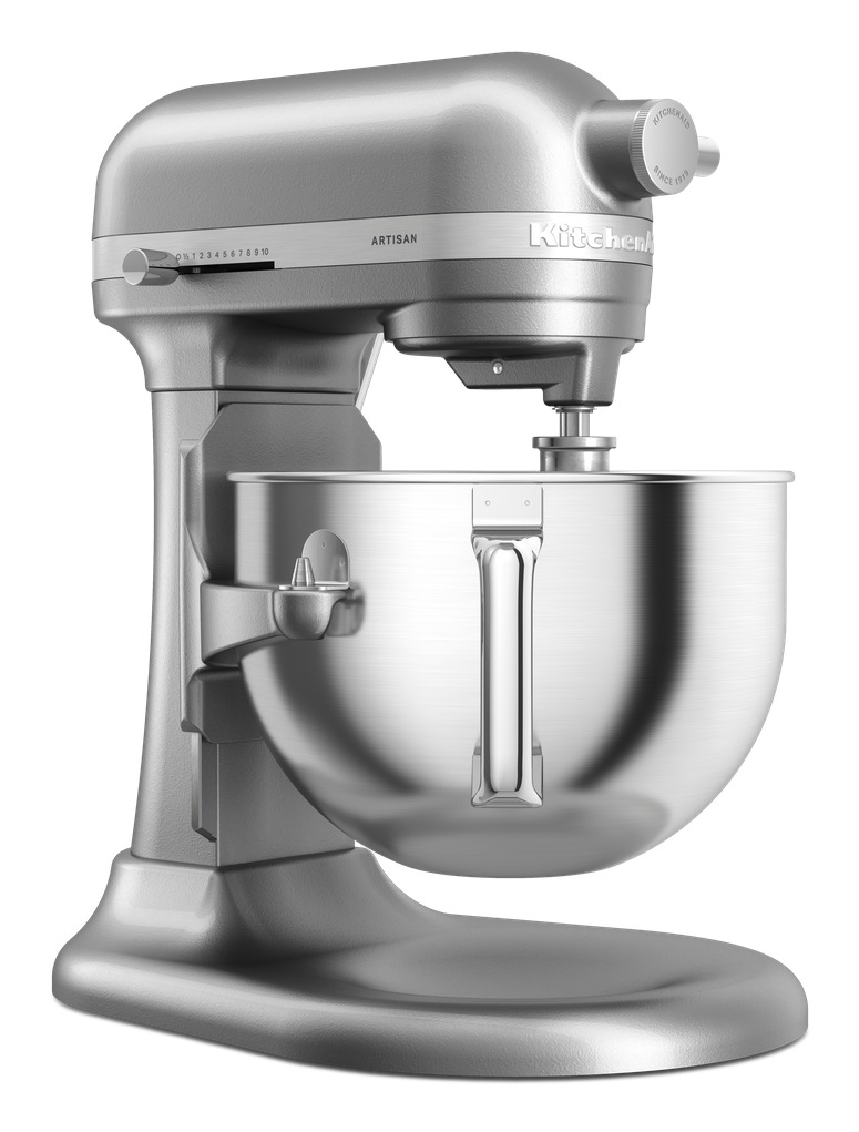 KitchenAid 5KSM60SPXECU Impastatrice Planetaria con Ciotola Sollevabile 325 W Argento Placcato, Capacità 5,6 L, Multifunzionale con 5 Accessori