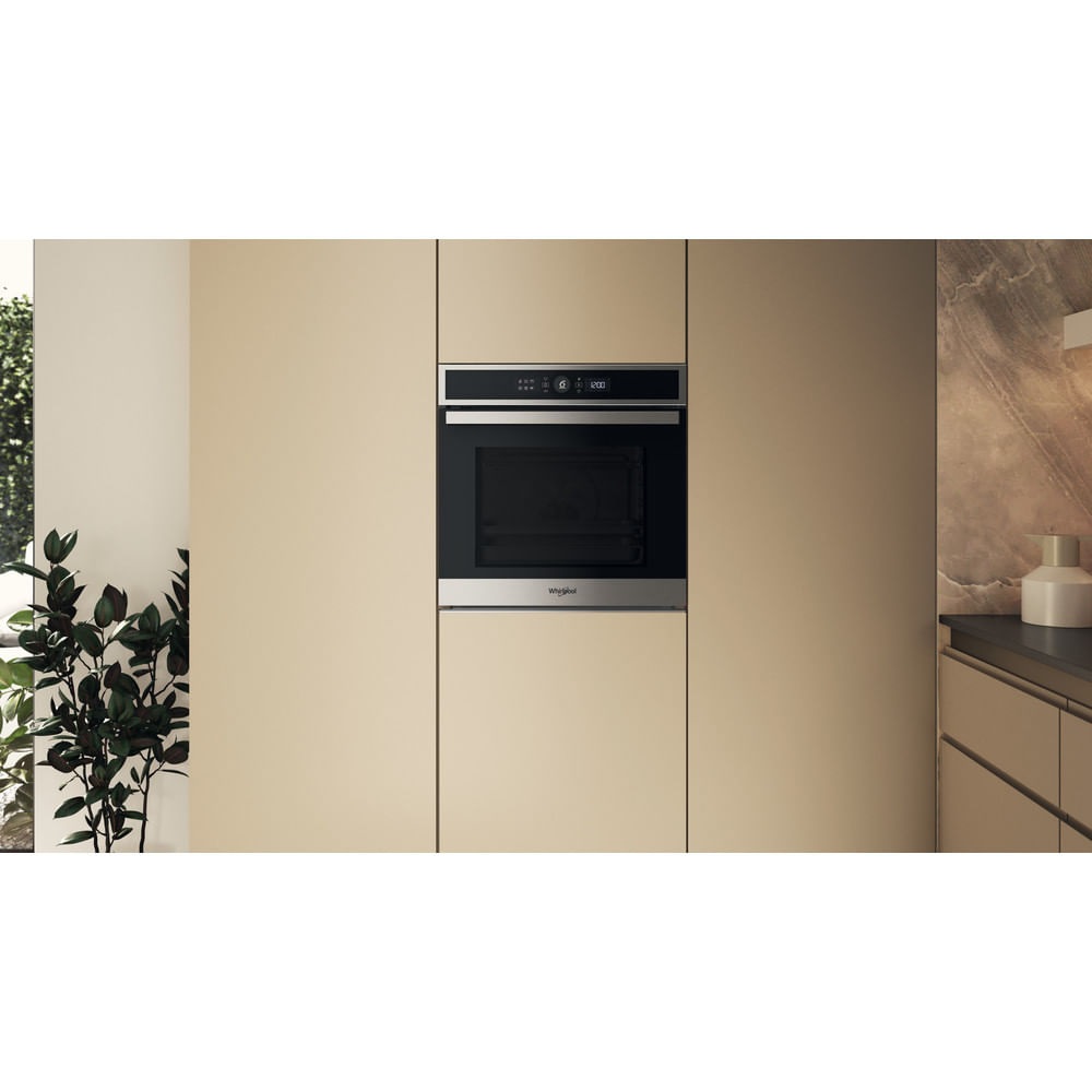 Whirlpool WOI4IS8HM0XA Forno multifunzione Inox 17 funzioni, 310°, Cook4, Steam , classe A , 73Lt, Idrolisi
