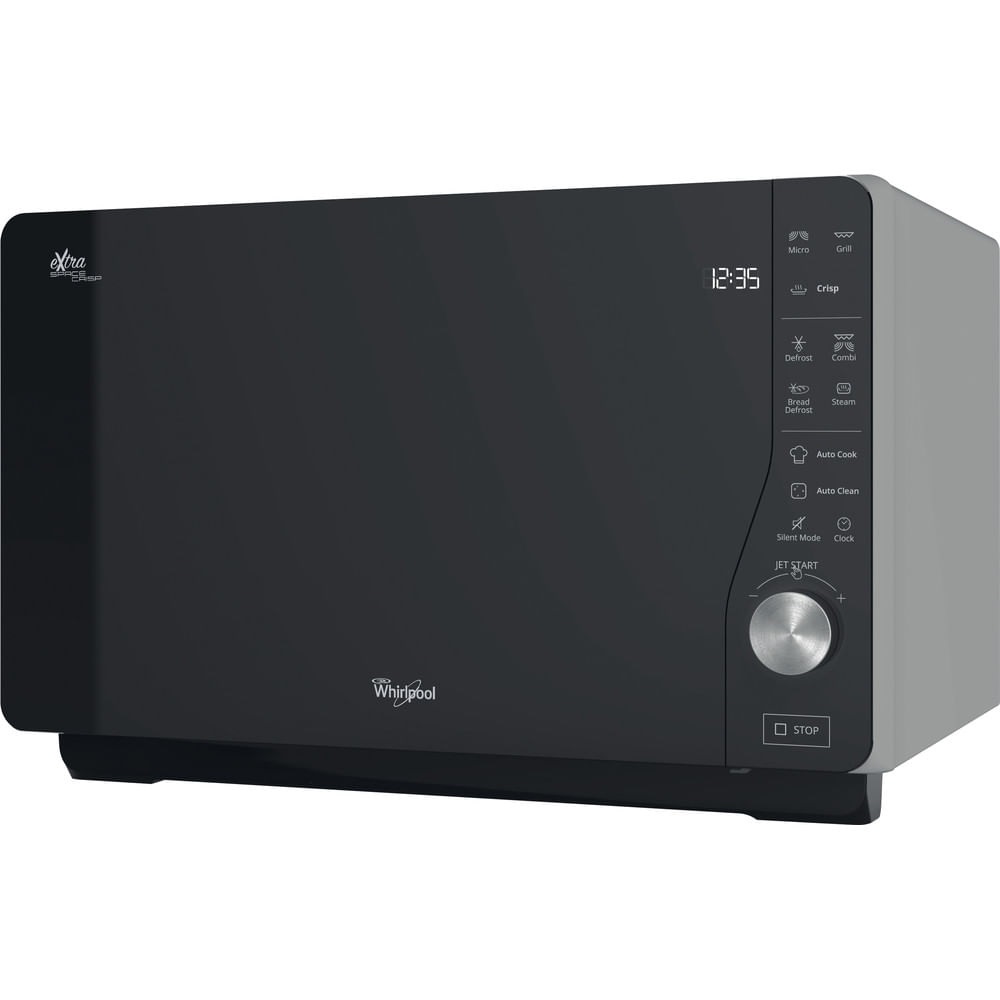 Whirlpool MWF 427 SL Forno a Microonde Combinato con Grill, 25L, 800W, Superficie Piana, Display LCD, Tecnologia Full Flat