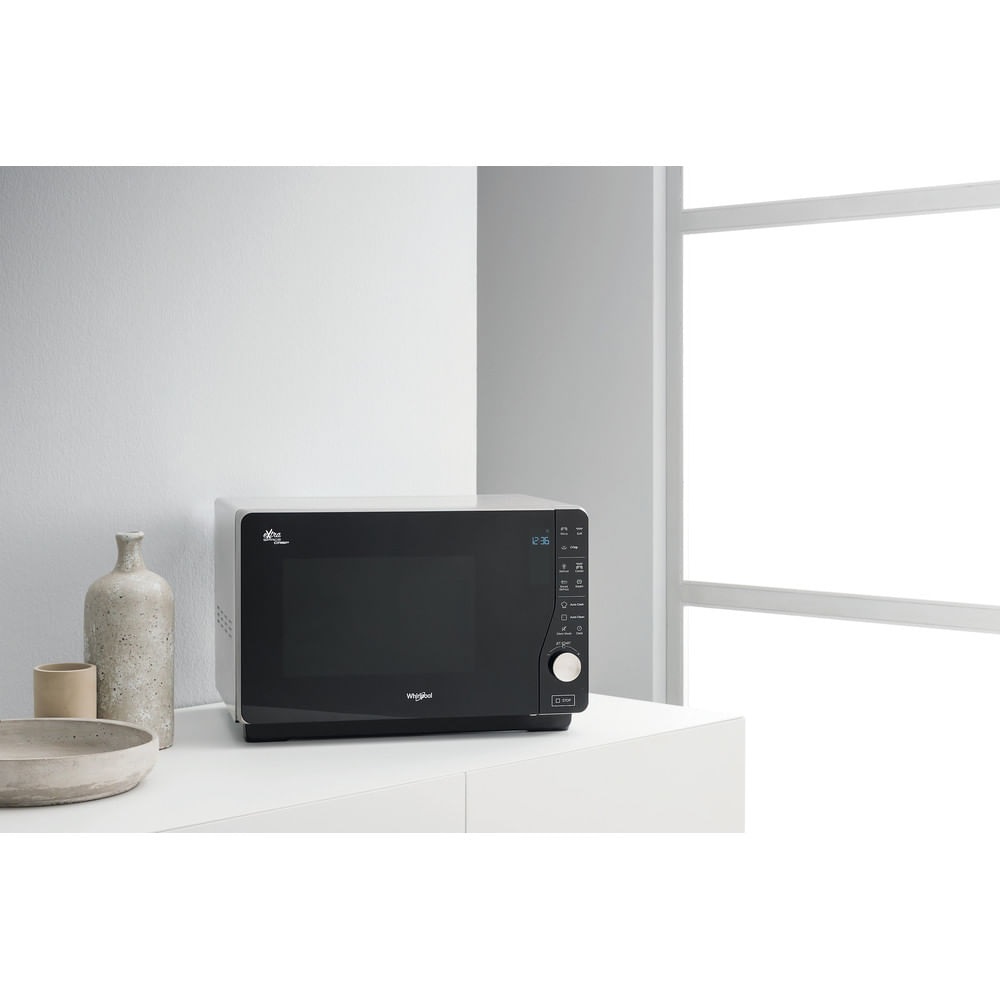 Whirlpool MWF 427 SL Forno a Microonde Combinato con Grill, 25L, 800W, Superficie Piana, Display LCD, Tecnologia Full Flat