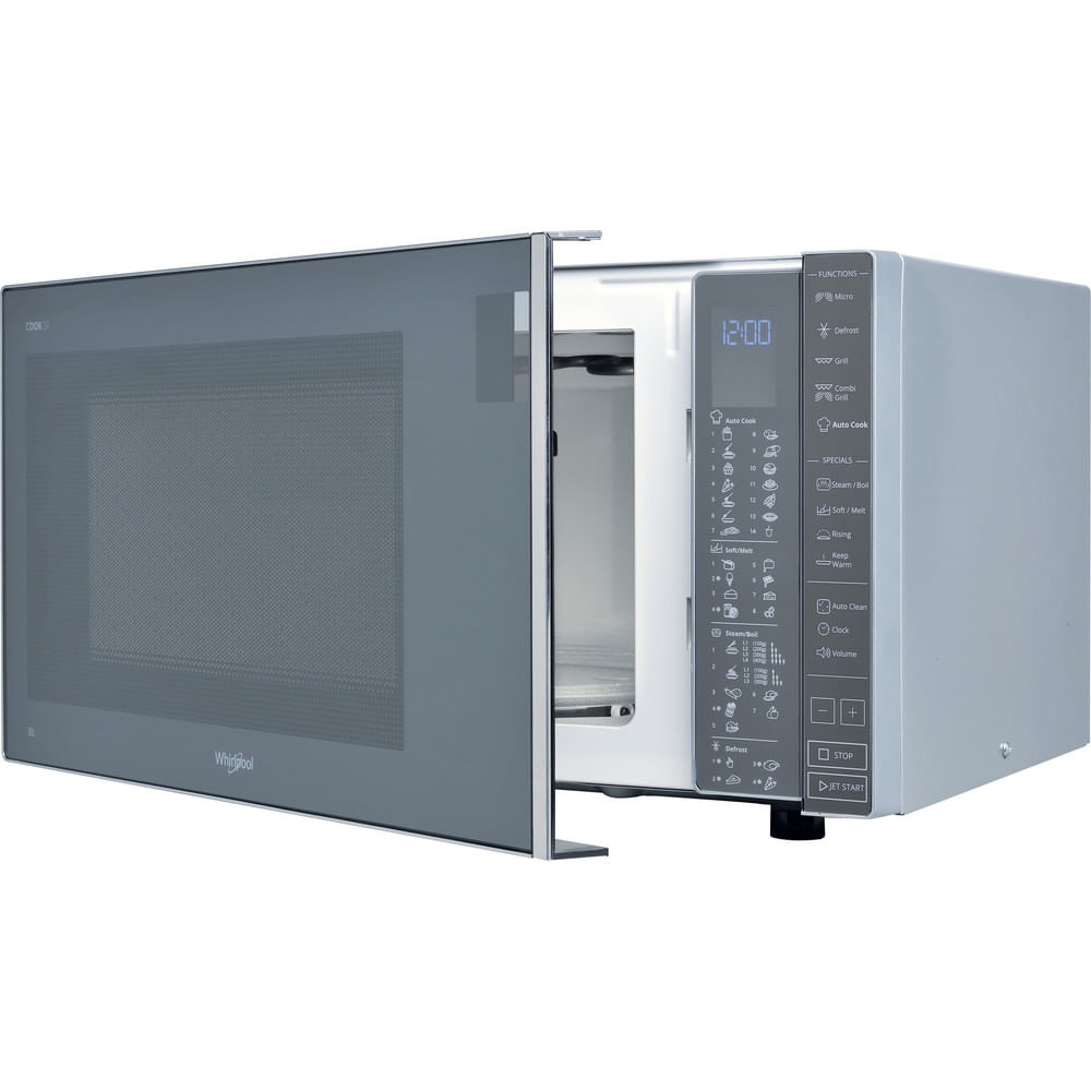 Whirlpool MWP 304 M Microonde Combinato 30L con Grill, 900W, Funzione Vapore e Display LCD