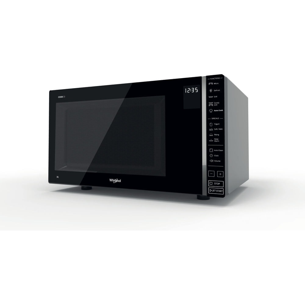 Whirlpool MWP 303 SB Microonde Combinato a Libera Installazione 30 L 900 W con Grill e Display LCD Argento